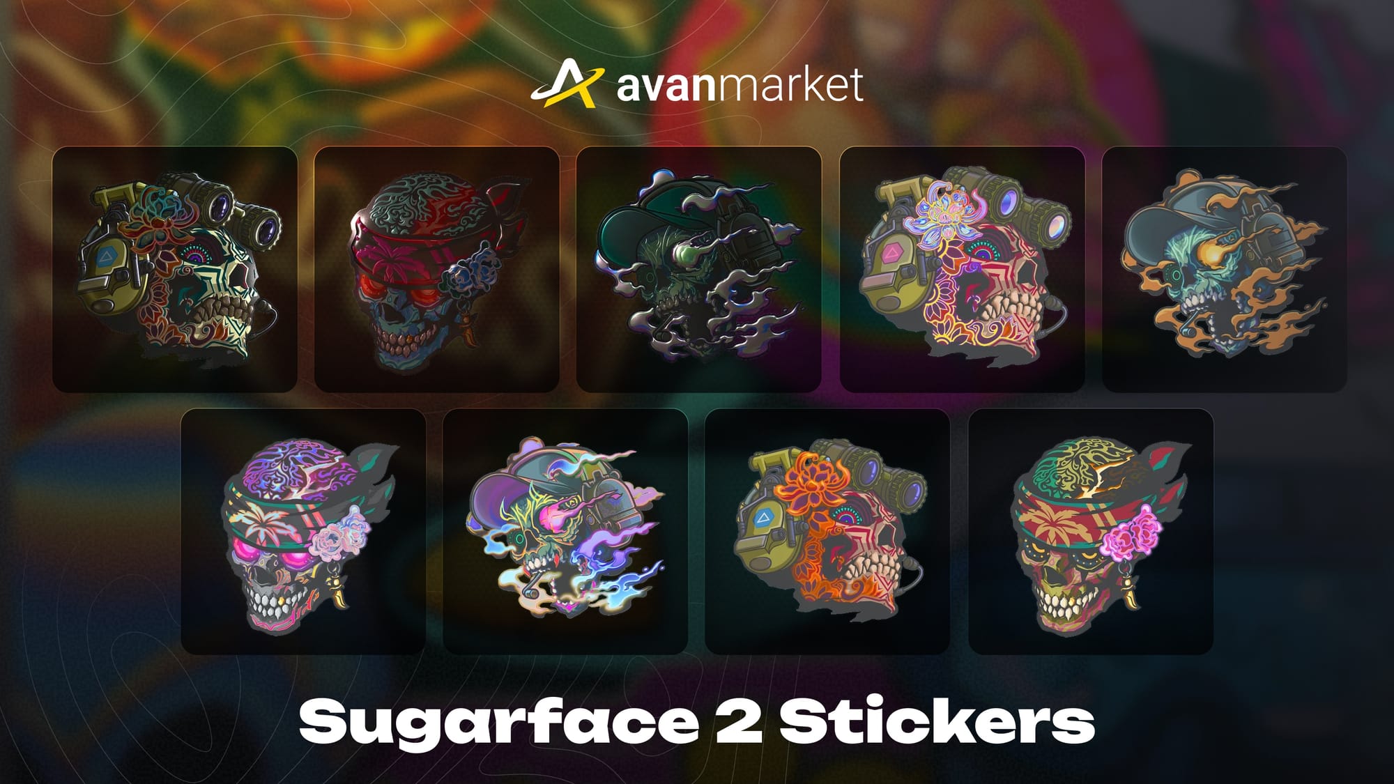 Коллекция наклеек Sugarface 2